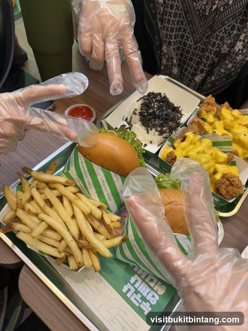 Food Tray with Burgers and Fries