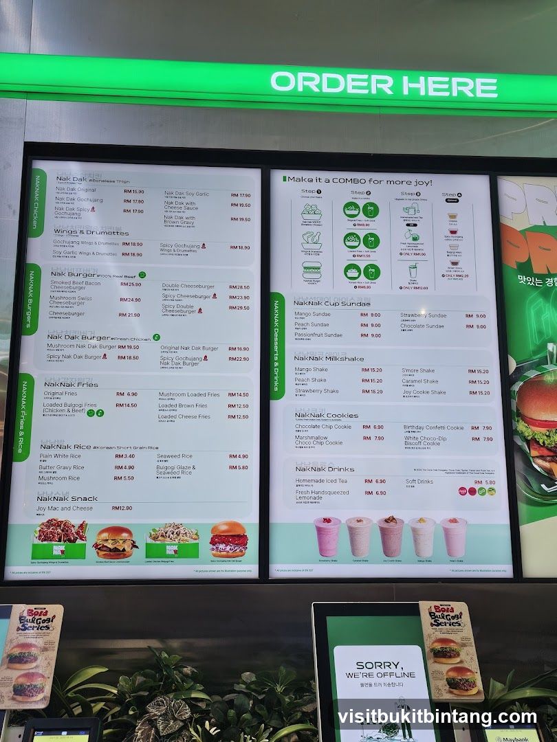 Nak Dak Menu