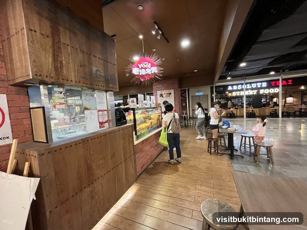 Food court with various eateries