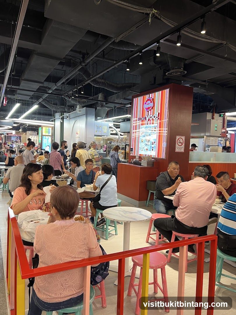 Diners at a Food Stall