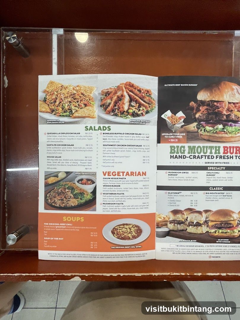Big Mouth Burger Menu
