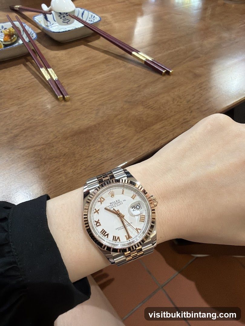 Wristwatch on a person's arm