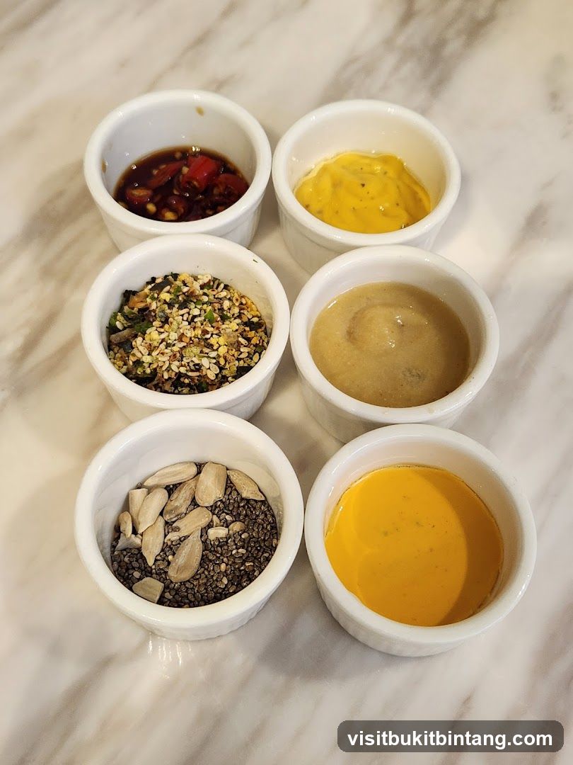 Six Ramekins of Condiments