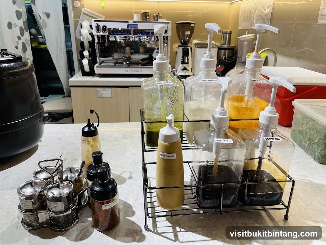 Condiments and Coffee Machine