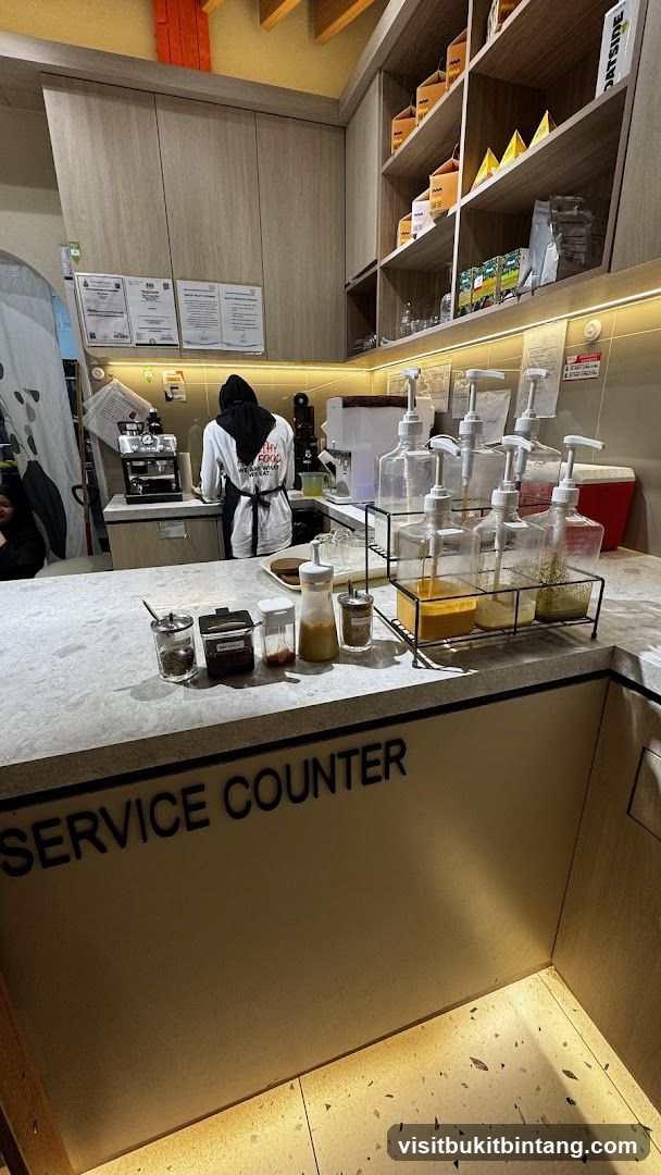 Coffee shop service counter
