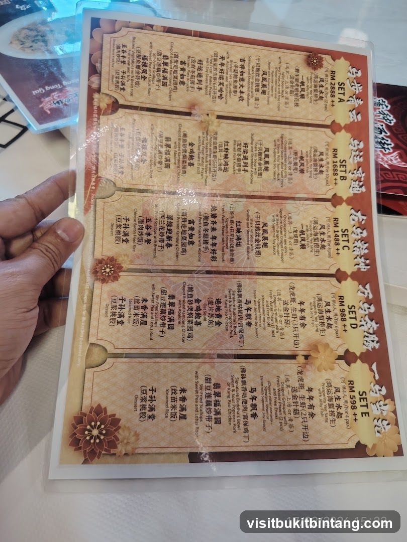 Set Menus