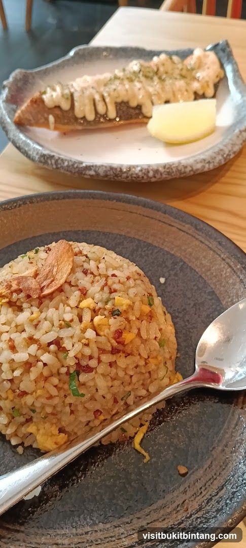 Fried Rice and Salmon Dish