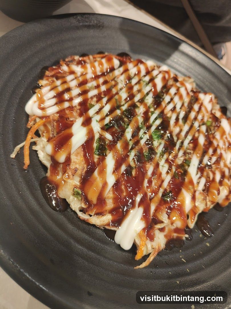 Okonomiyaki with Sauces