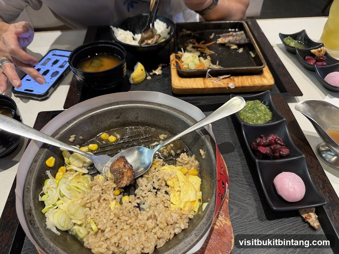 Sizzling Rice Dish with Sides