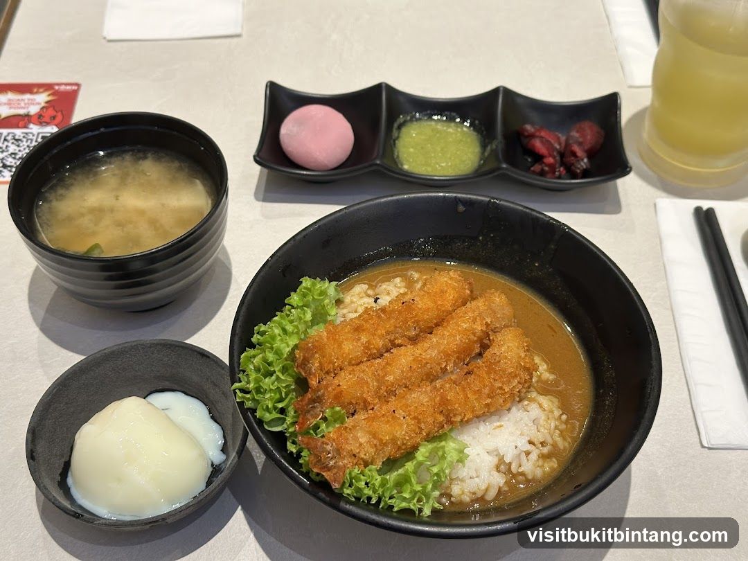 Japanese Curry Rice with Fried Shrimp