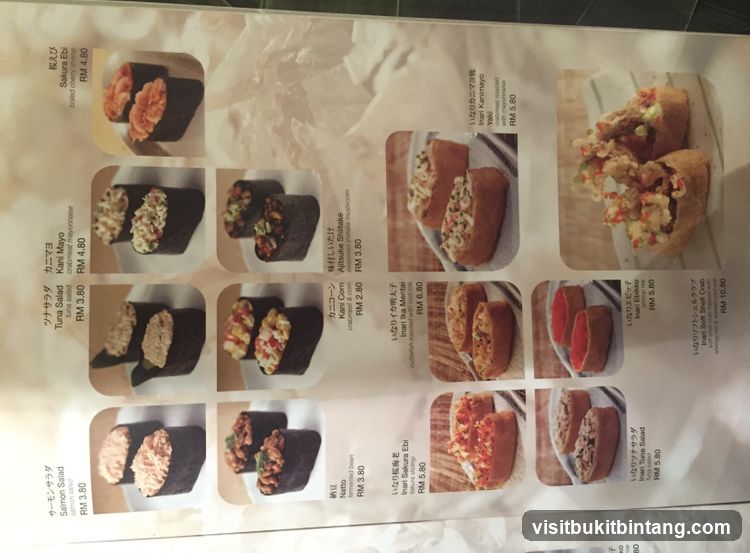Japanese Food Menu