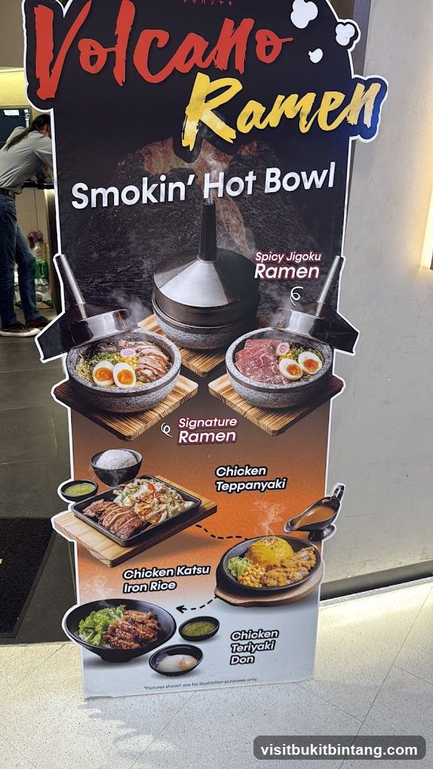 Volcano Ramen Menu