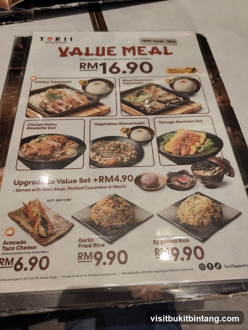 Torii Teppanyaki Value Meal