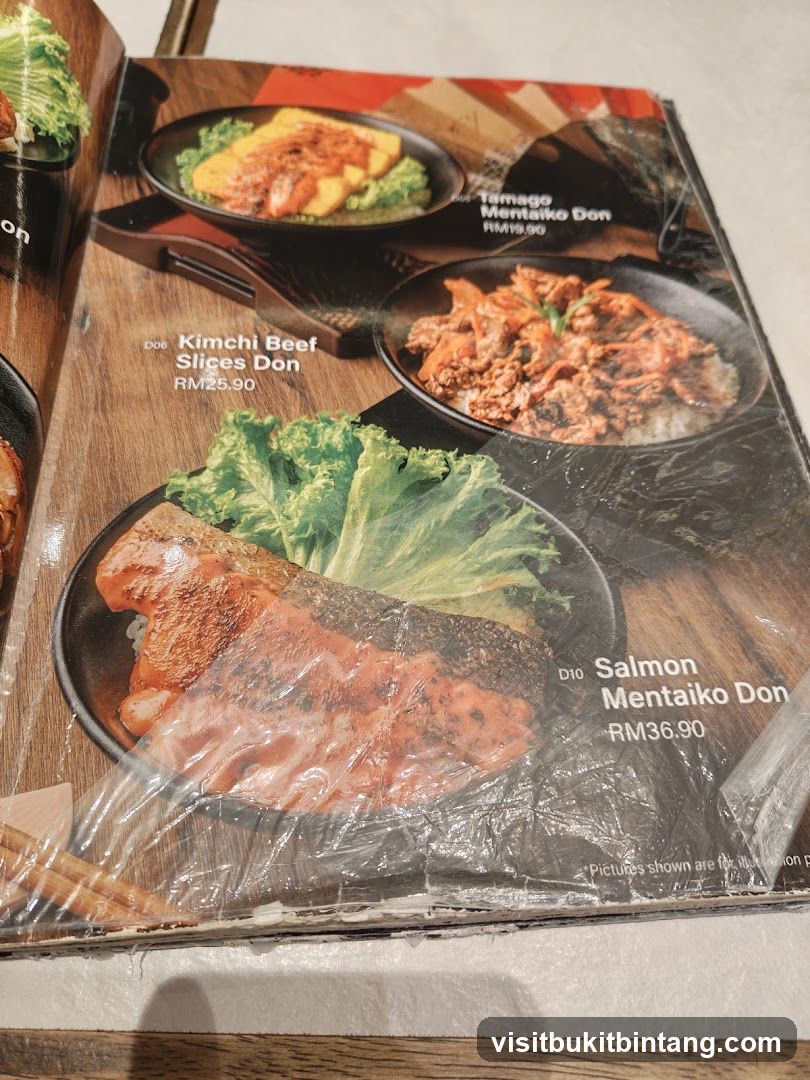 Donburi Menu