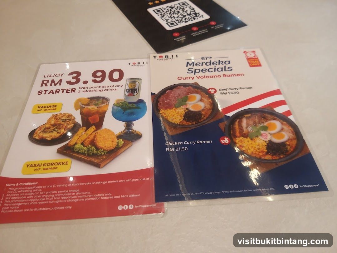 Torii Teppanyaki Merdeka Specials