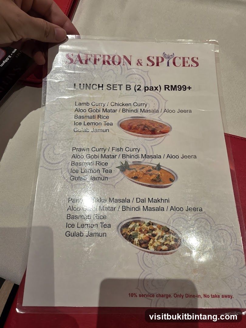 SAFFRON & SPYCES LUNCH SET B