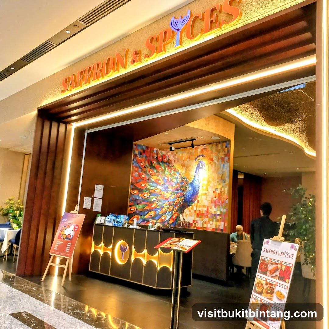 Restaurant Entrance with Peacock Mural