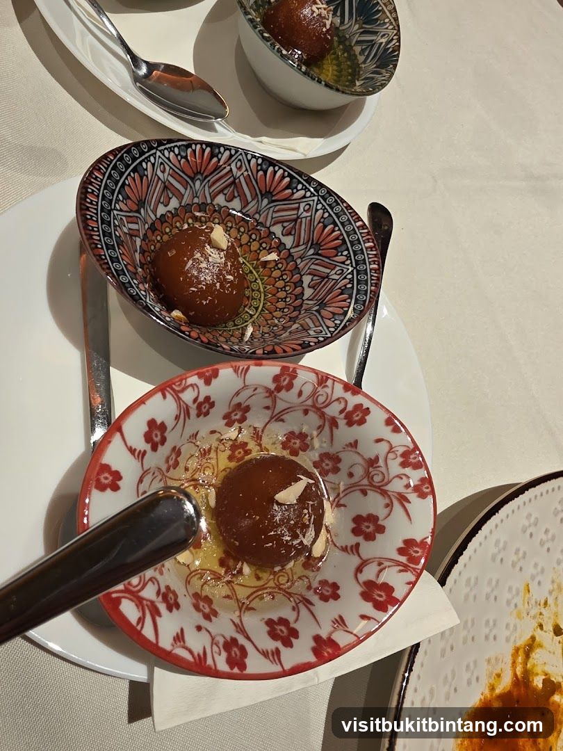 Dessert in decorative bowls