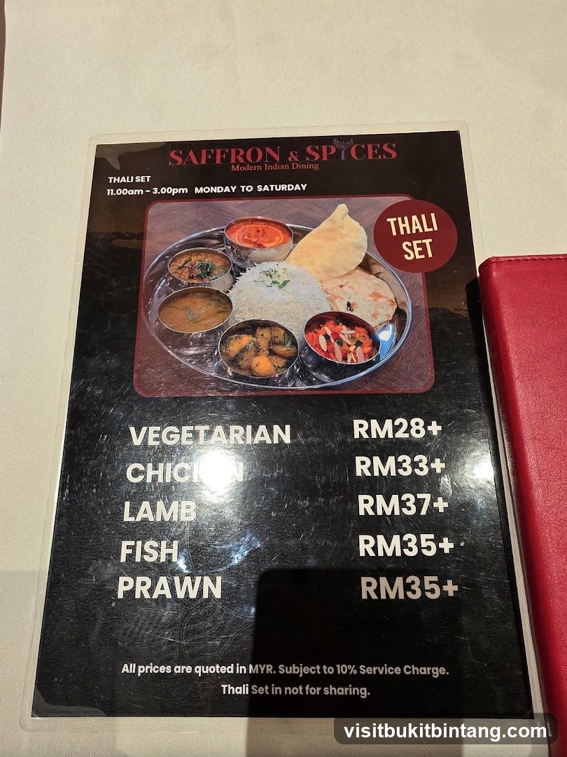 Saffron & Spices Thali Set Menu