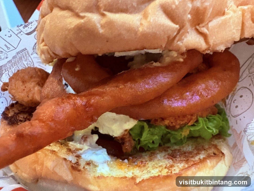 Burger with Sausages