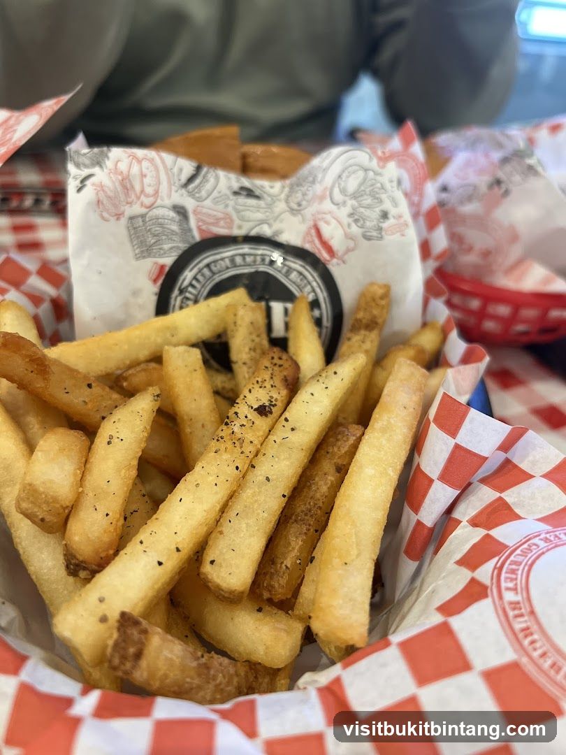 French Fries and Burger Wrapper
