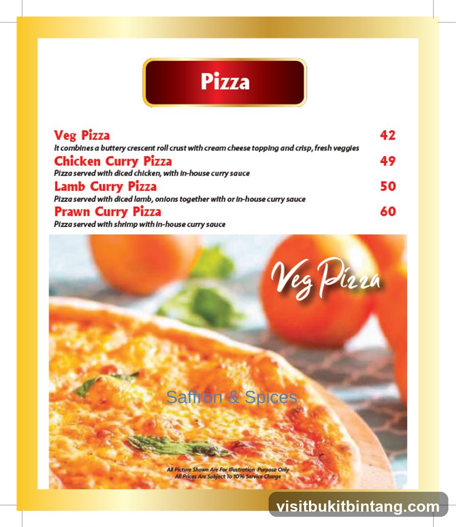 Pizza Menu