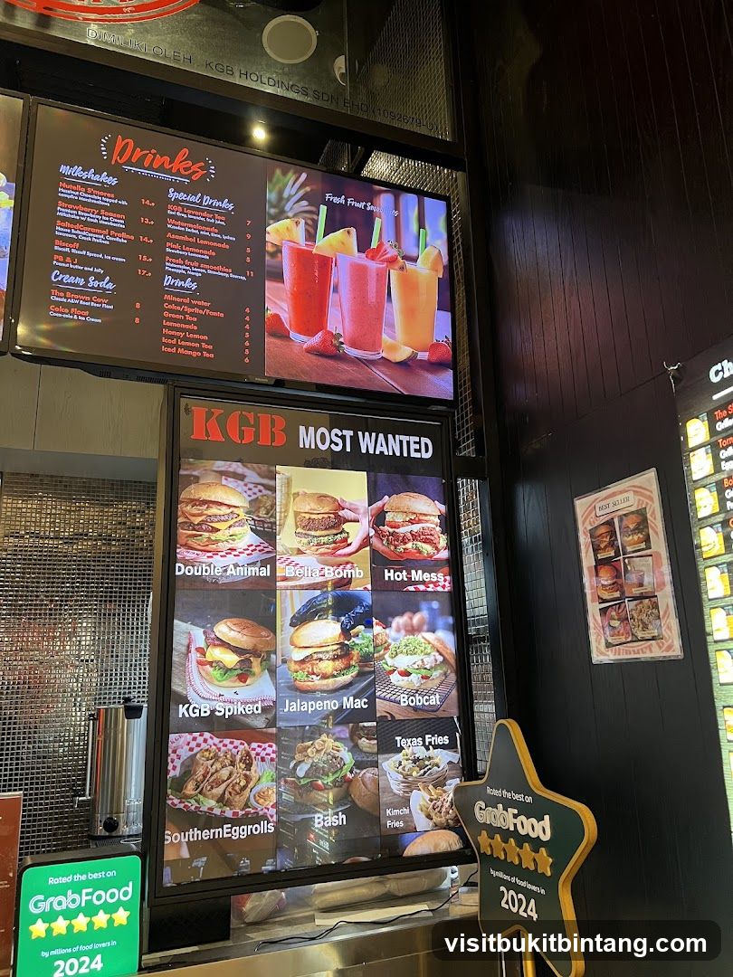 KGB Most Wanted Menu