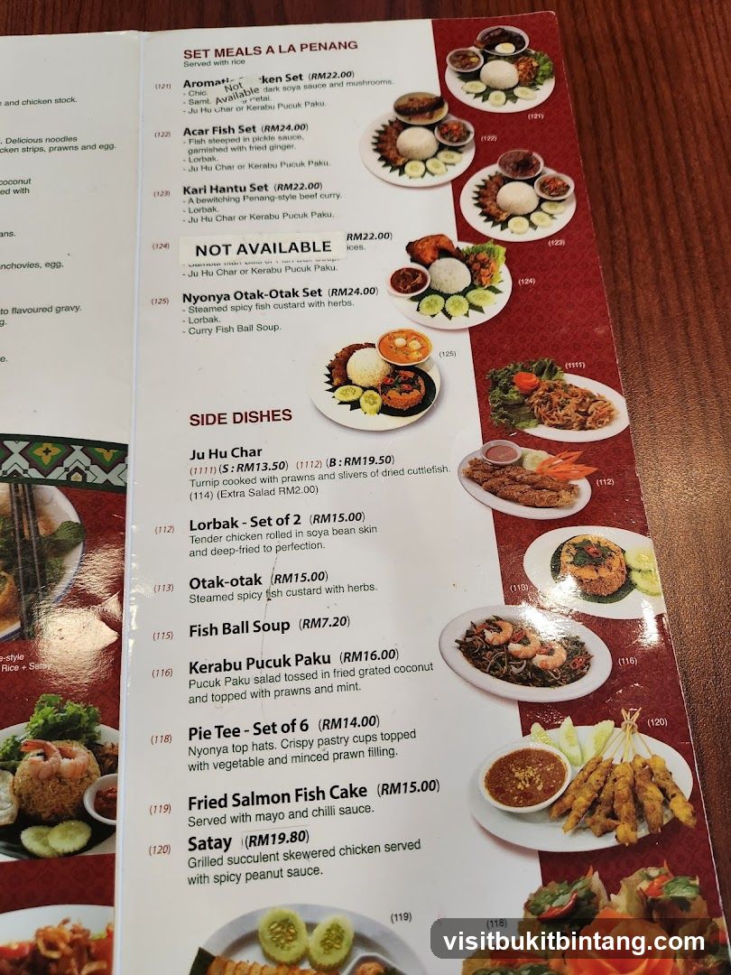 SET MEALS A LA PENANG