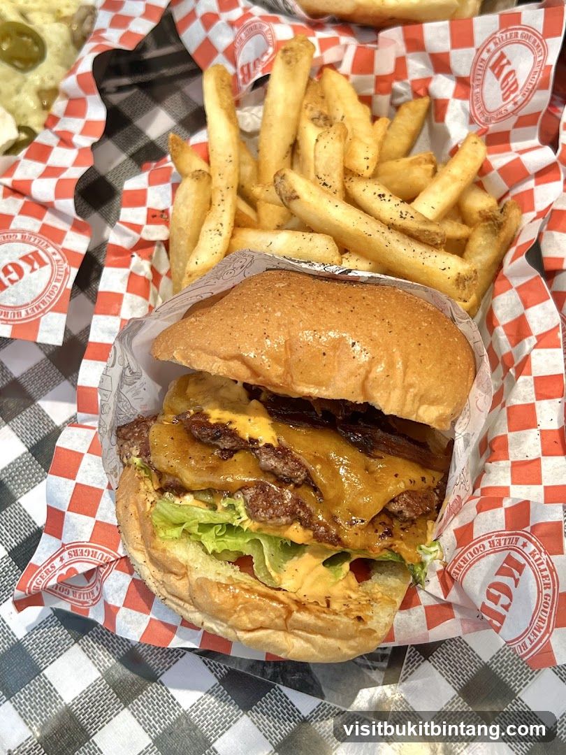 Double Cheeseburger and Fries