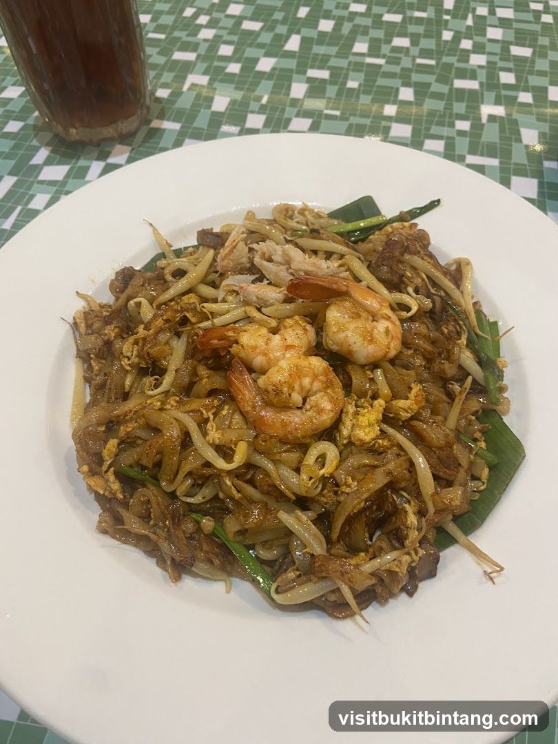 Plate of Stir-Fried Noodles with Shrimp