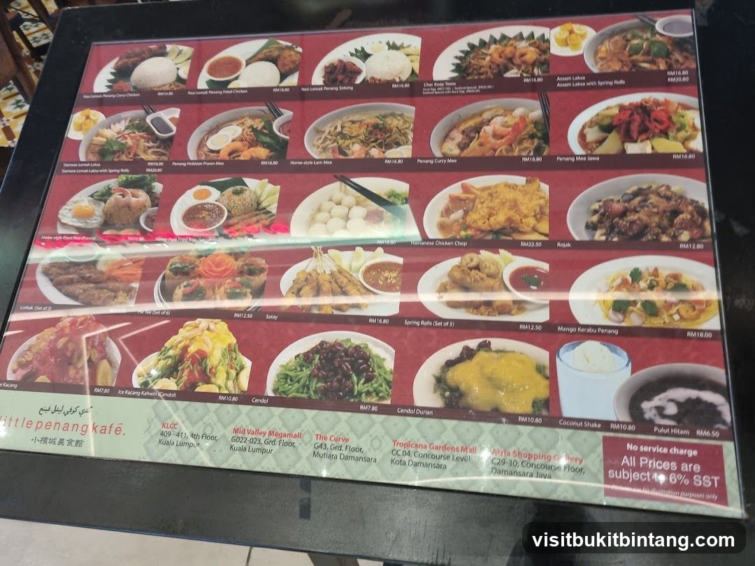 Little Penang Cafe Menu