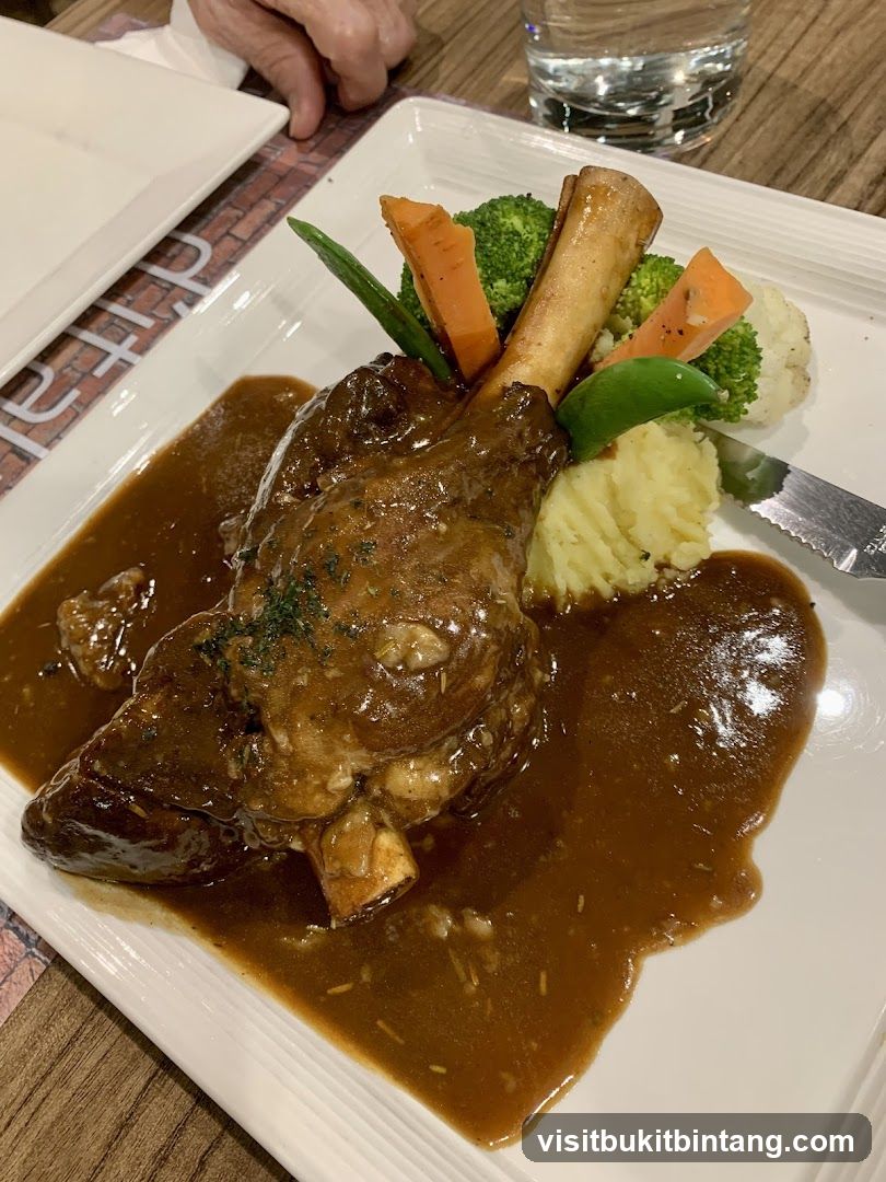 Lamb Shank with Mashed Potatoes and Vegetables