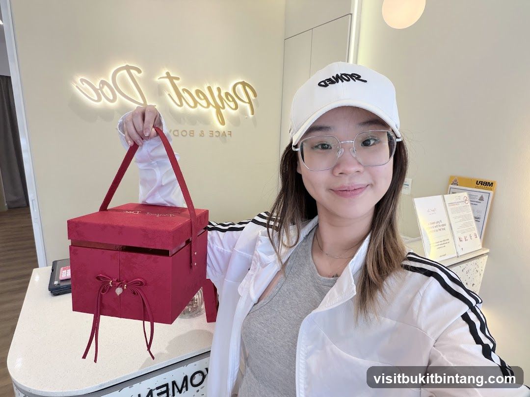 Woman holding a gift box
