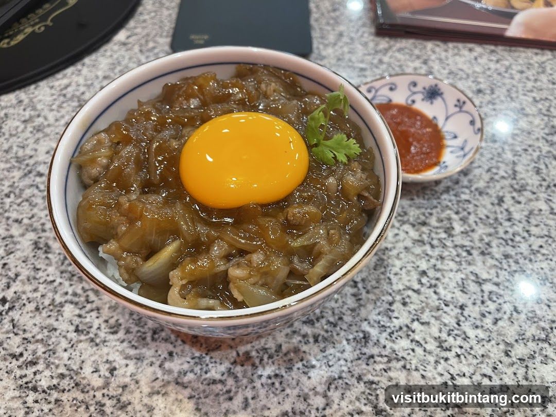 Gyudon with Raw Egg Yolk
