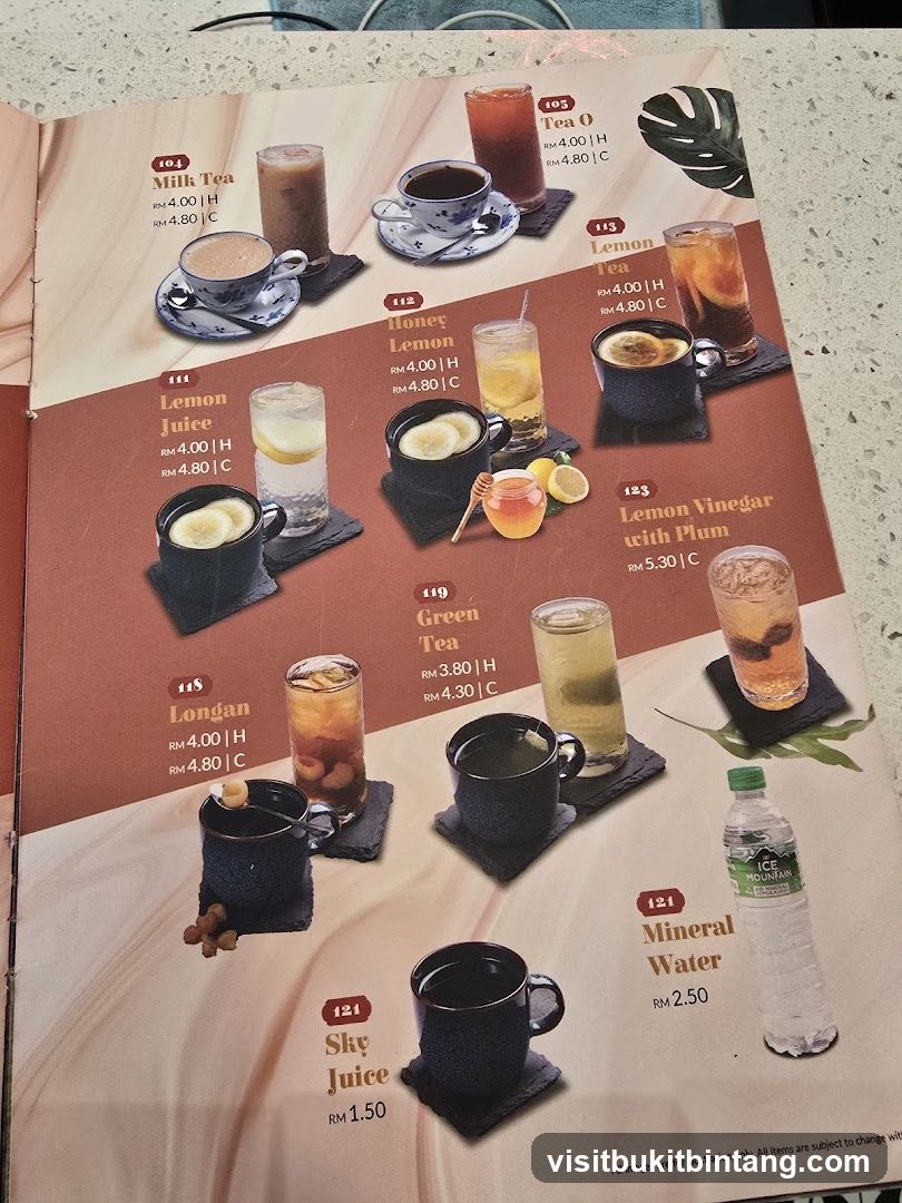 Beverage Menu