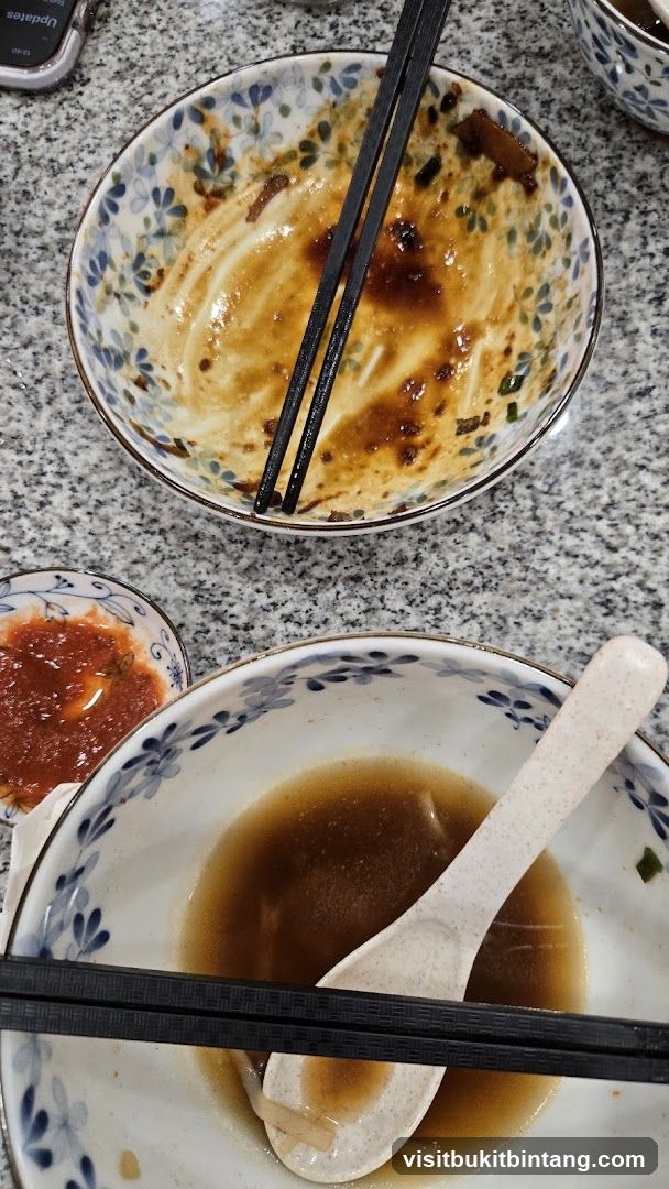 Empty Bowls and Dipping Sauce