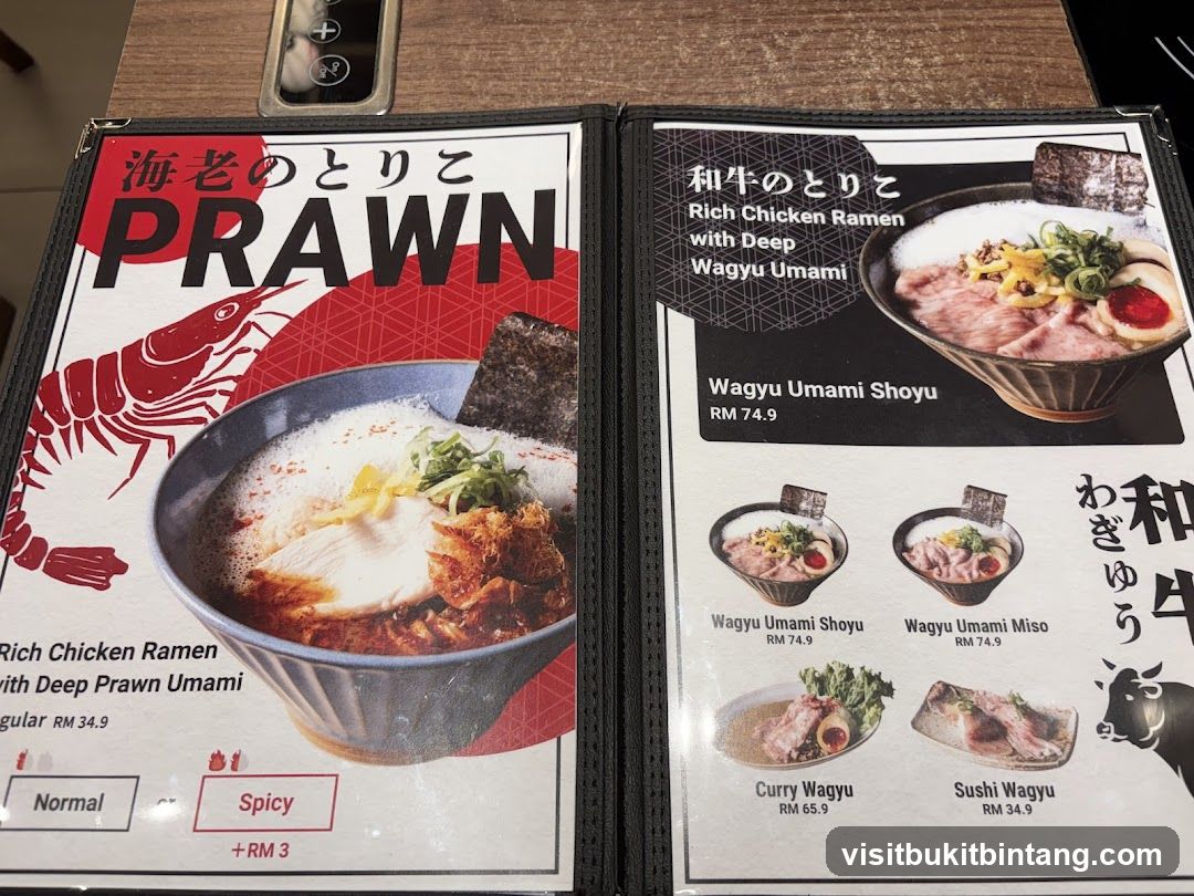Ramen Menu