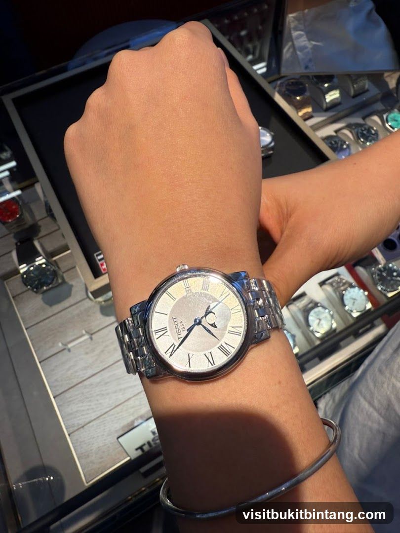 Person wearing a Tissot watch