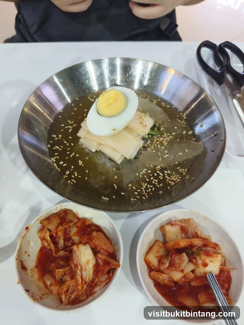 Korean Cold Noodles with Kimchi