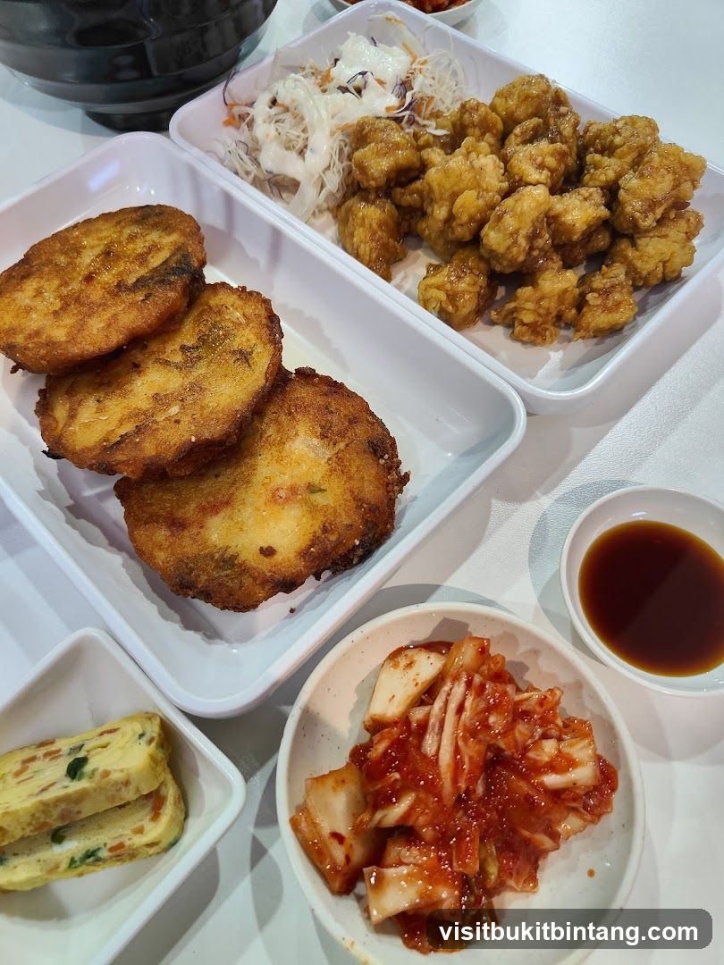 Korean Fried Chicken and Side Dishes