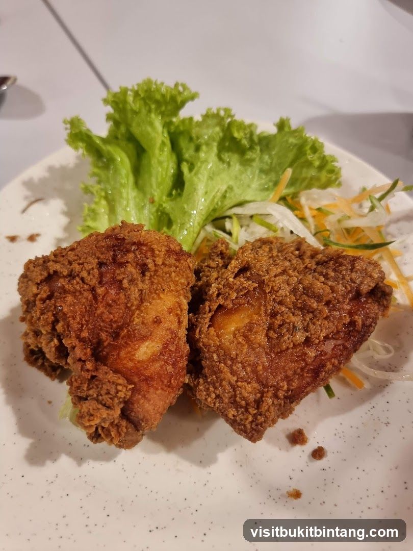 Fried Chicken with Salad