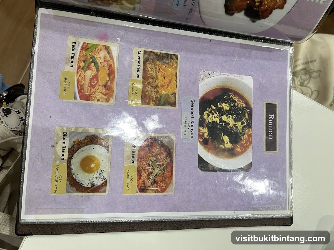 Ramen Menu