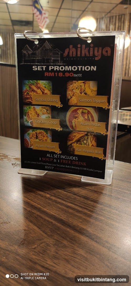Shikiya Asian Cuisine Set Promotion