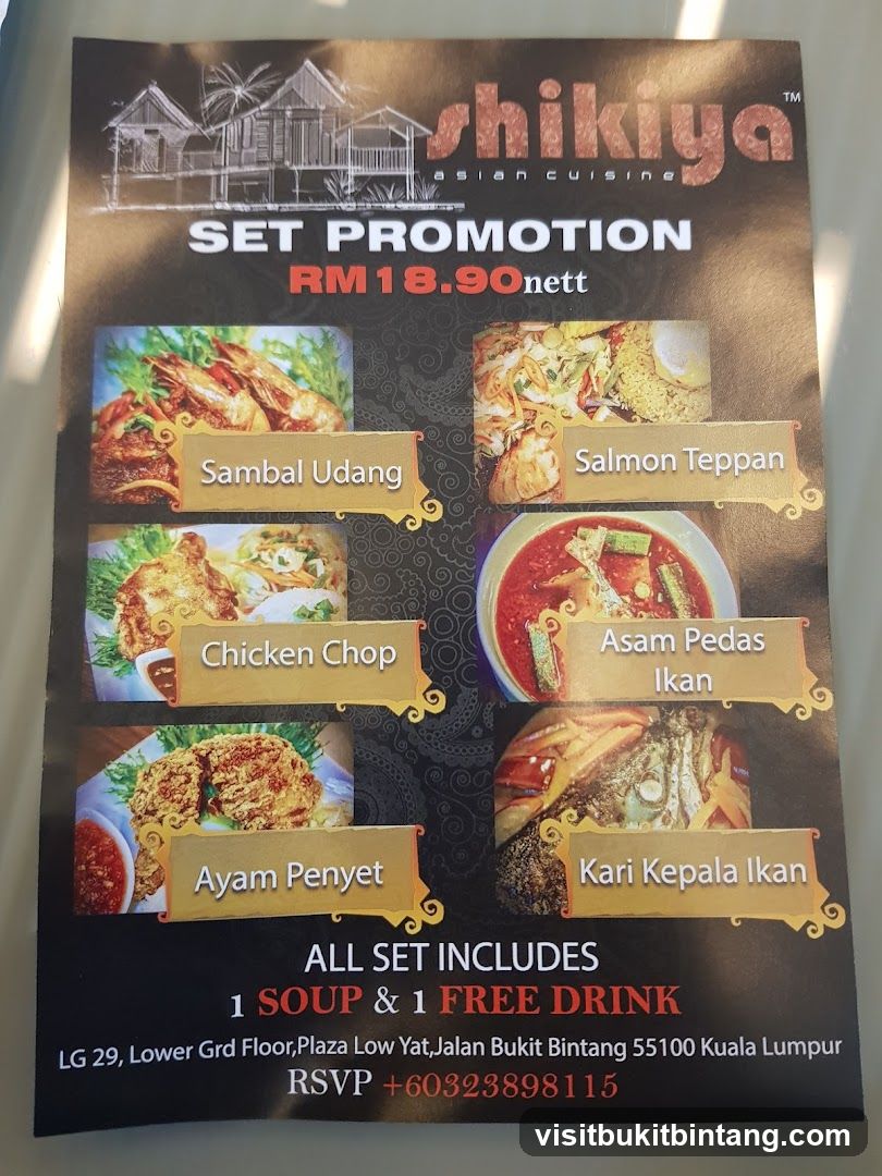 Shikiya Asian Cuisine Set Promotion