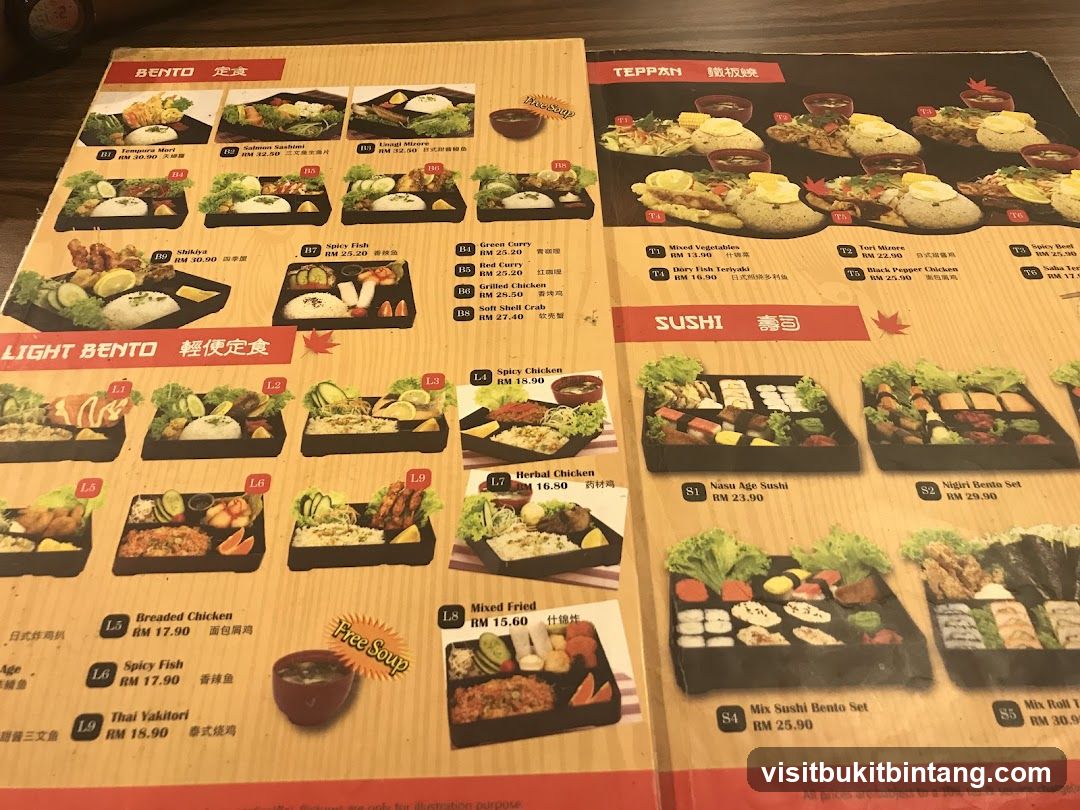 BENTO, TEPPAN, SUSHI