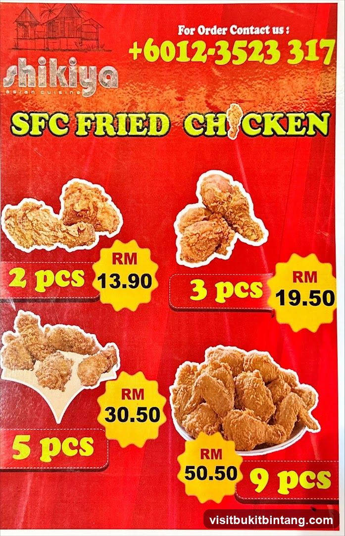 SFC Fried Chicken Menu
