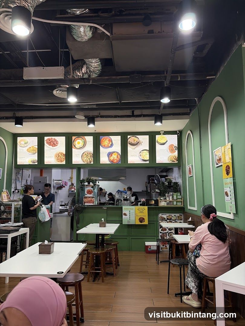 Restaurant Interior with Food Displays