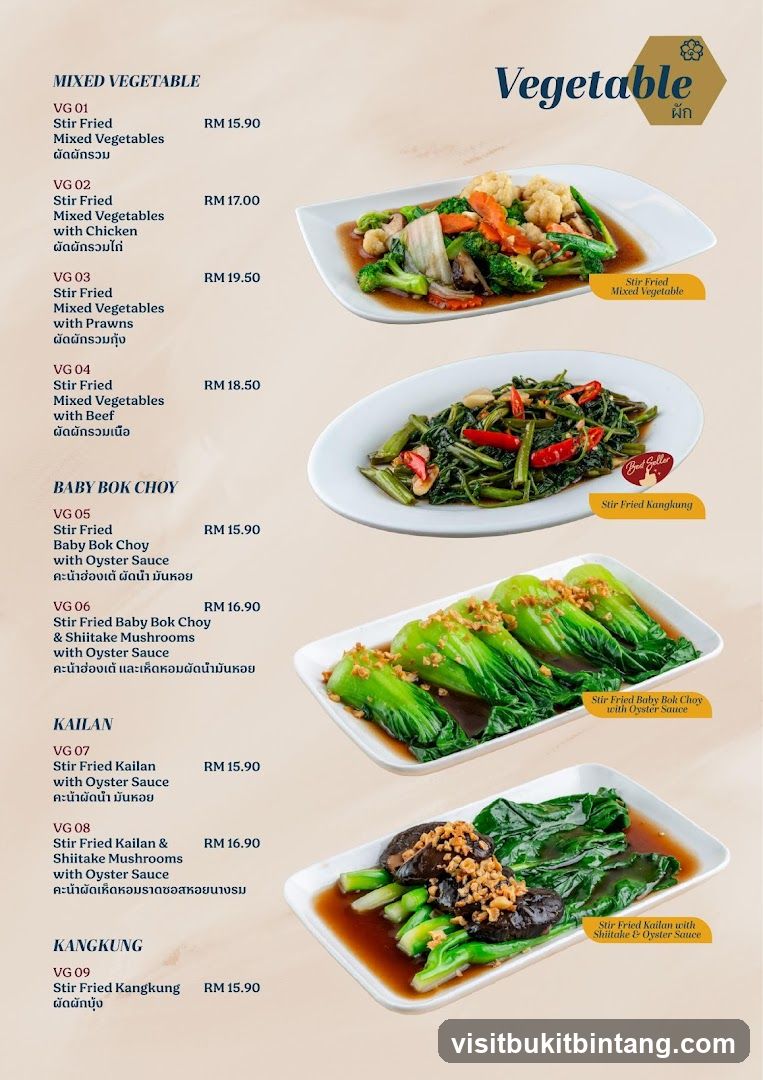 Vegetable Menu
