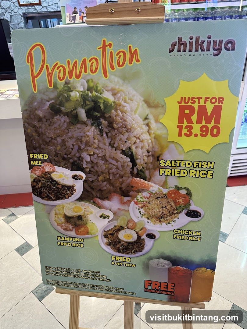 Shikiya Asian Cuisine Promotion