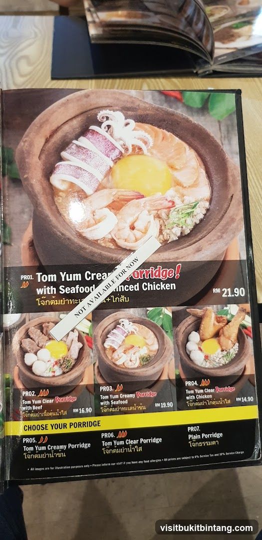 Porridge Menu